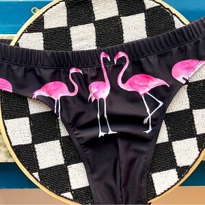 SWIMSUIT [NWOT] Men Horizaway “Beach Vacation” Flamingo Print Swim Brief MEDIUM